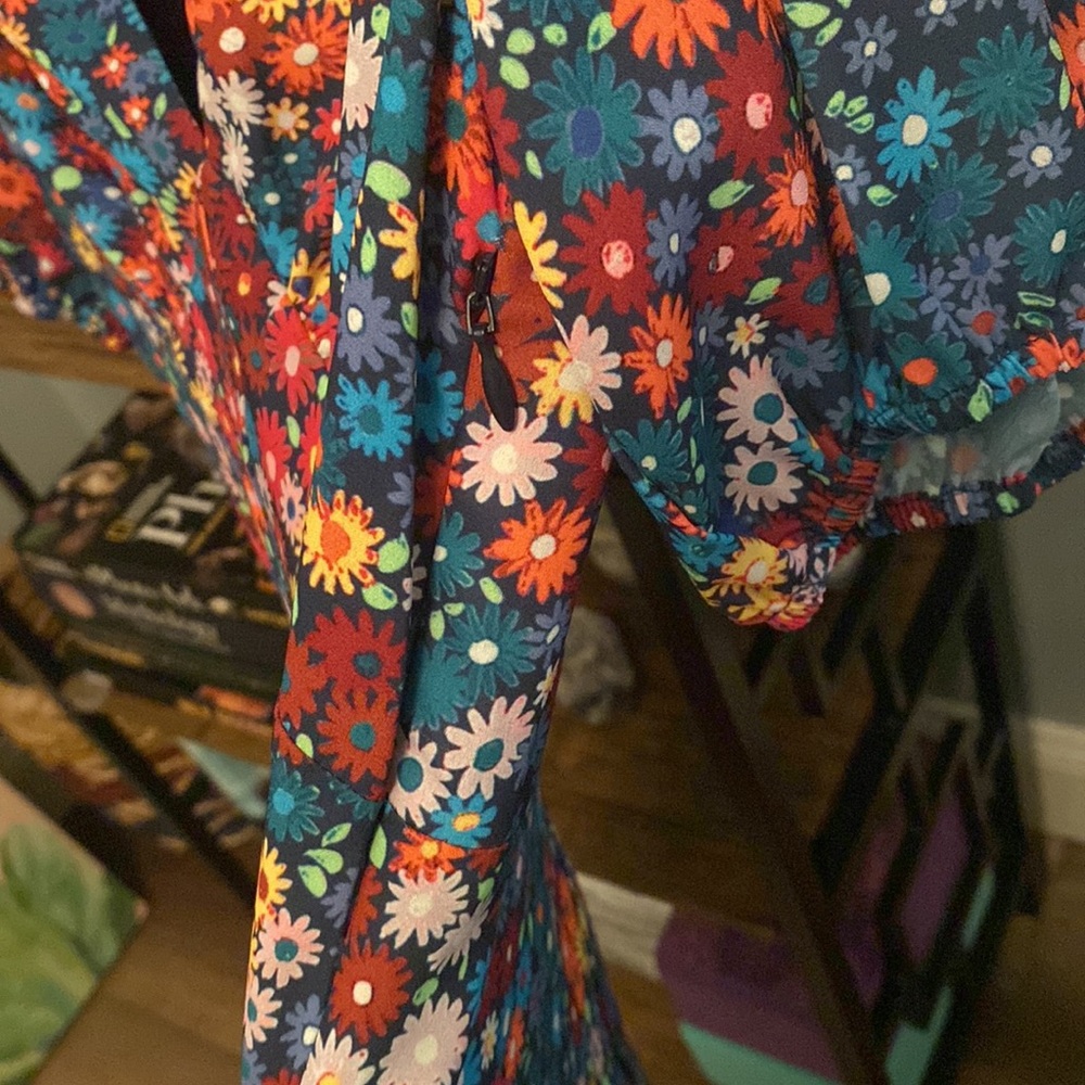 NWOT STAUD Mills Rainbow Flower Market mini dress - Picture 6 of 8